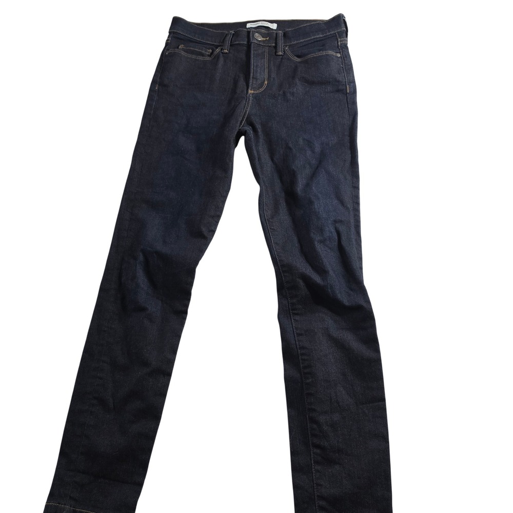 Banana Republic High Waist Skinny Ankle Jeans Dark Wash Indigo 27 Premium Denim